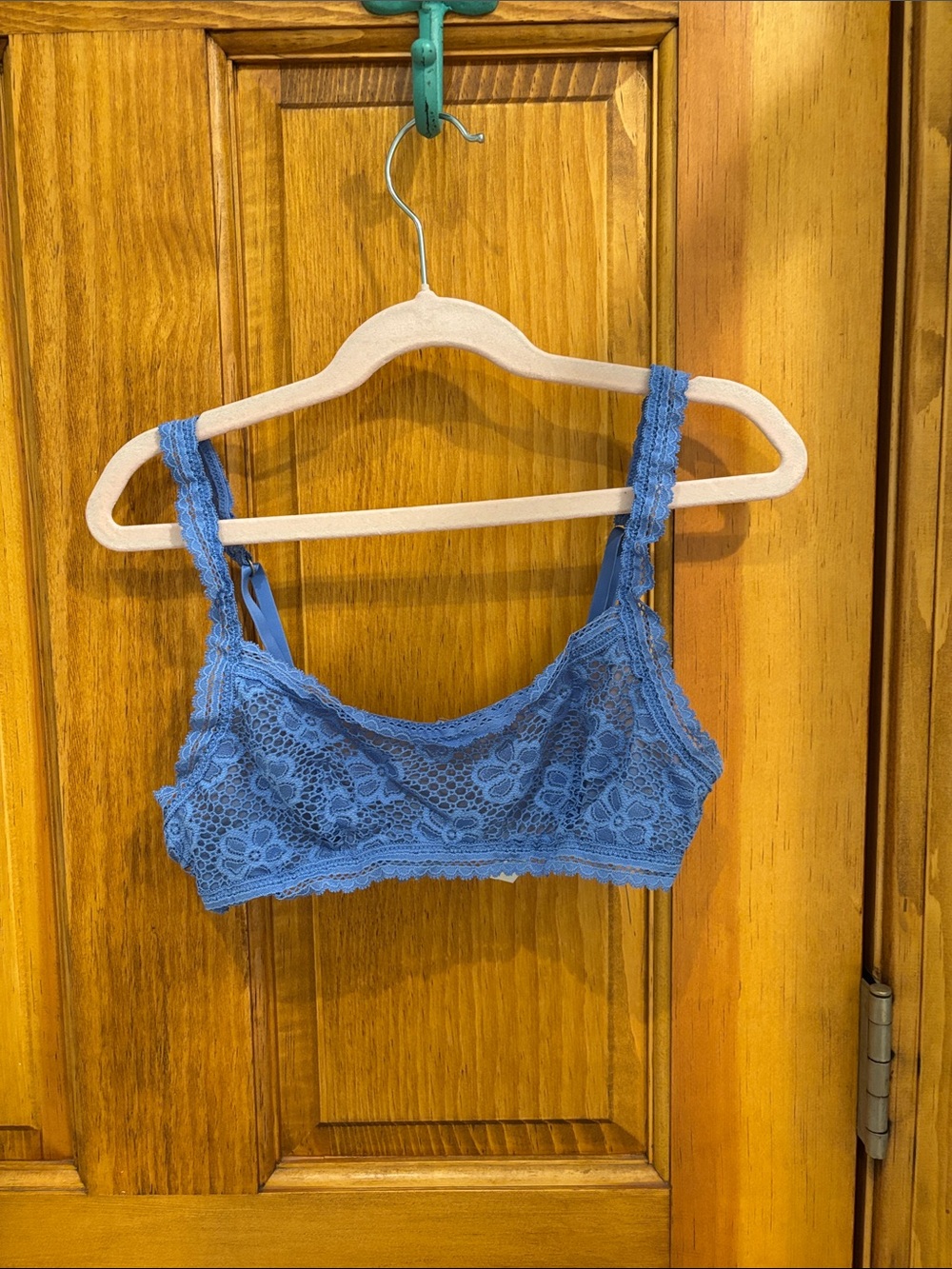 Aerie Blue Lace Scoop neck Bralette XS extra small